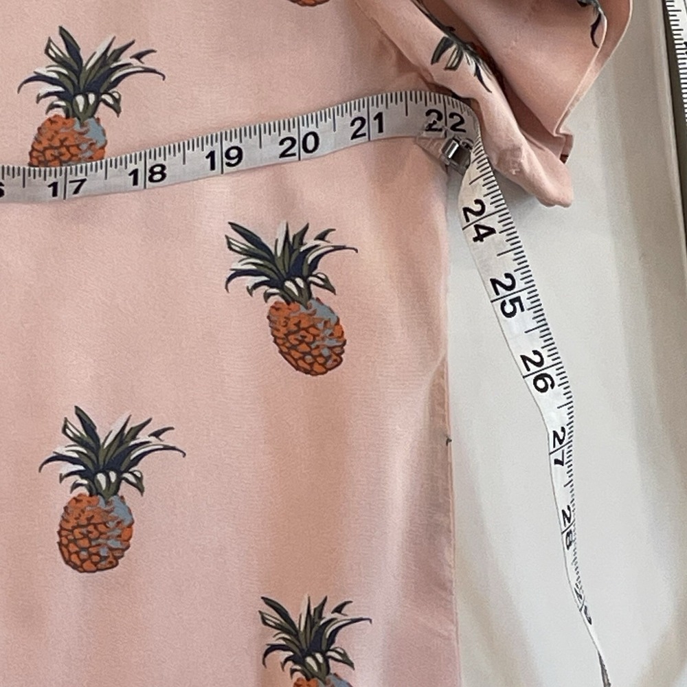 Cactus Man Ricky Singh Mens Large Cotton Short Sleeve Shirt Pineapple Pink Aloha - Picture 10 of 13